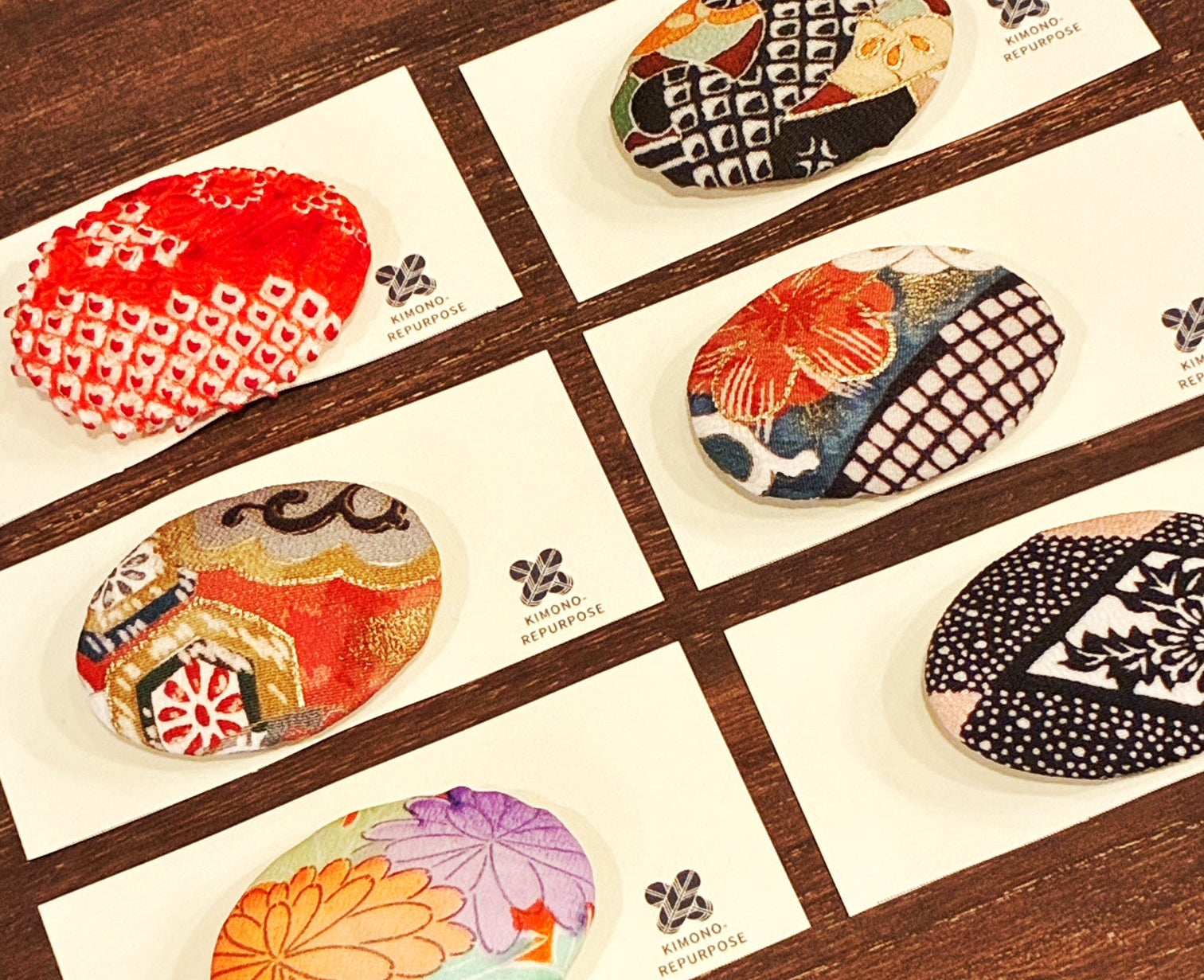 ビンテージ着物ブローチ