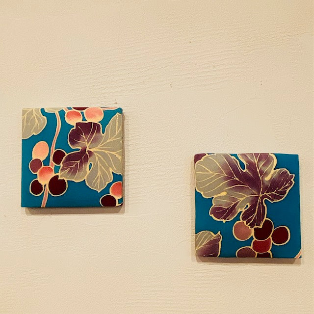 Kimono Wall Art / Japanese Vintage Silk Textile Panel / Framed Fabric Art / Wabi Sabi Decor / Unique Japanese Interior【KP2-06】