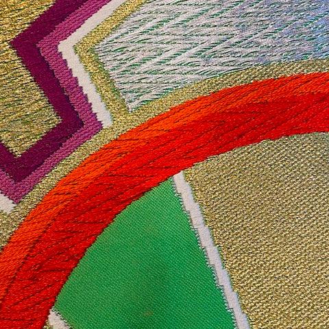 御所車【正絹帯ファブリックパネル大】OPB-7