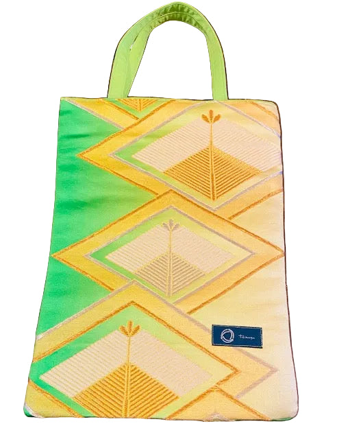 Kimono Fabric A4 Tote Bag Handmade Japanese Textile Shoulder Bag
