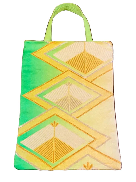 Kimono Fabric A4 Tote Bag Handmade Japanese Textile Shoulder Bag