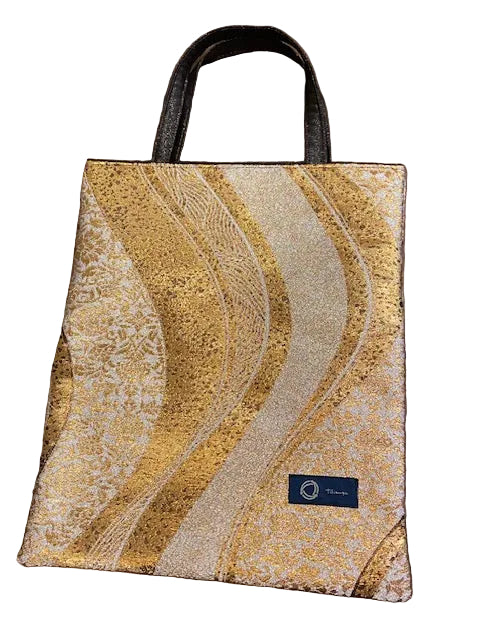 Borsa di seta kimono / Tote bag vintage in obi / Borsa fatta a mano giapponese / Pezzo unico / Regalo riciclato sostenibile【KB-14】