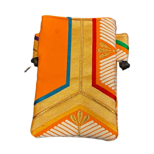 Kimono Obi Smartphone Shoulder Bag Handmade Japanese Textile Crossbody Pouch