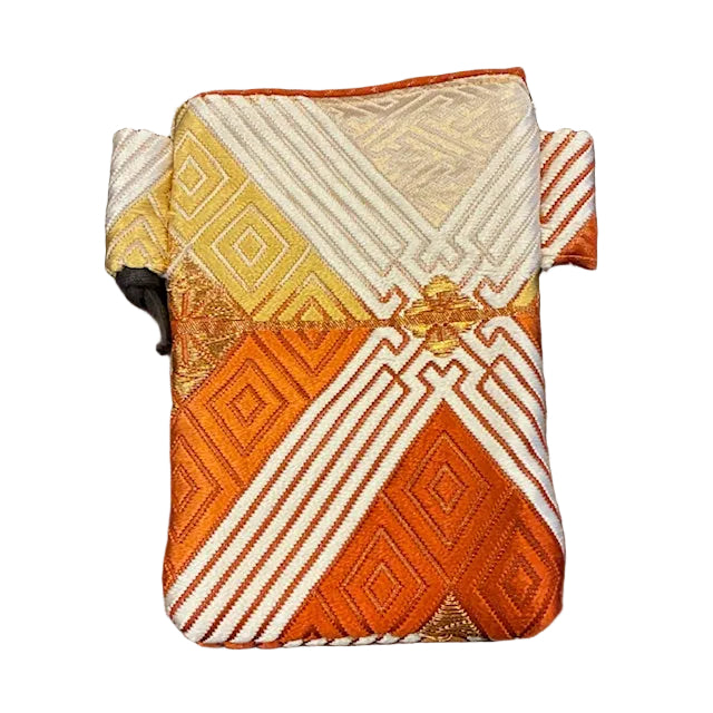 Kimono Obi Smartphone Shoulder Bag Handmade Japanese Textile Crossbody Pouch
