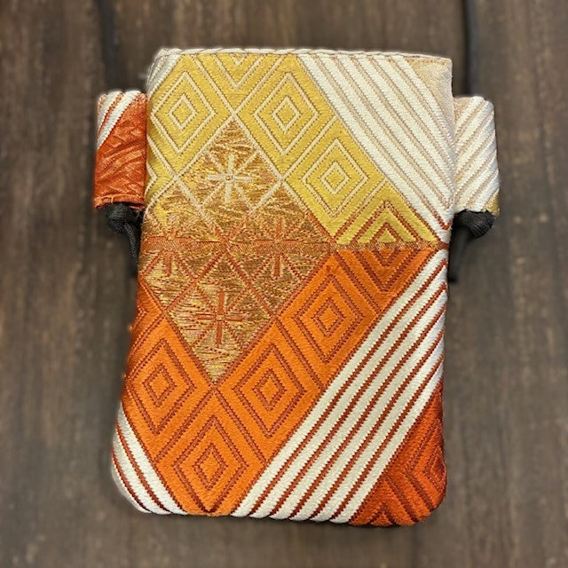 Borsa a tracolla Obi giapponese, borsa a tracolla in seta giapponese, borsa a tracolla per smartphone Obi, regalo unico nel suo genere, borsa da viaggio leggera 【SS-05】