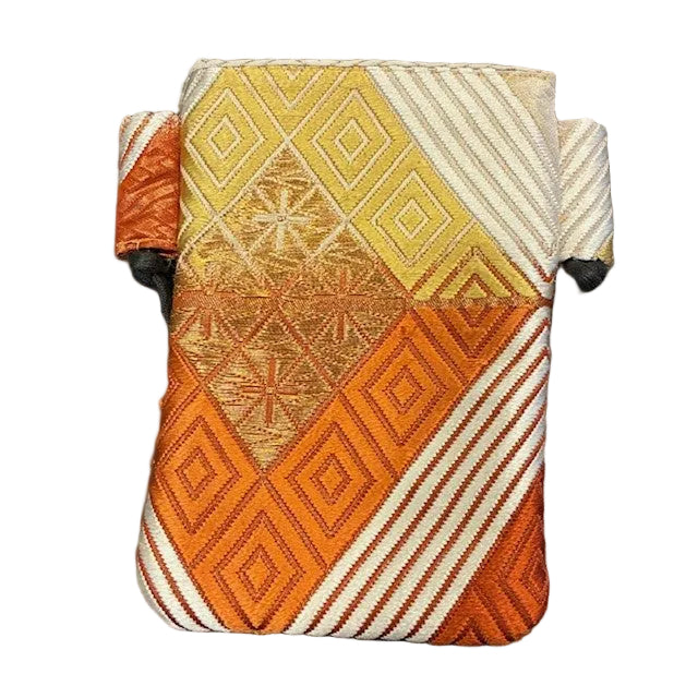 Kimono Obi Smartphone Shoulder Bag Handmade Japanese Textile Crossbody Pouch