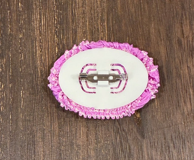 Japanese Kimono Silk Brooch / Japanese Vintage Obi Pin / Floral Statement Brooch / Unique Handmade Gift / Wearable Art【VKB-06】