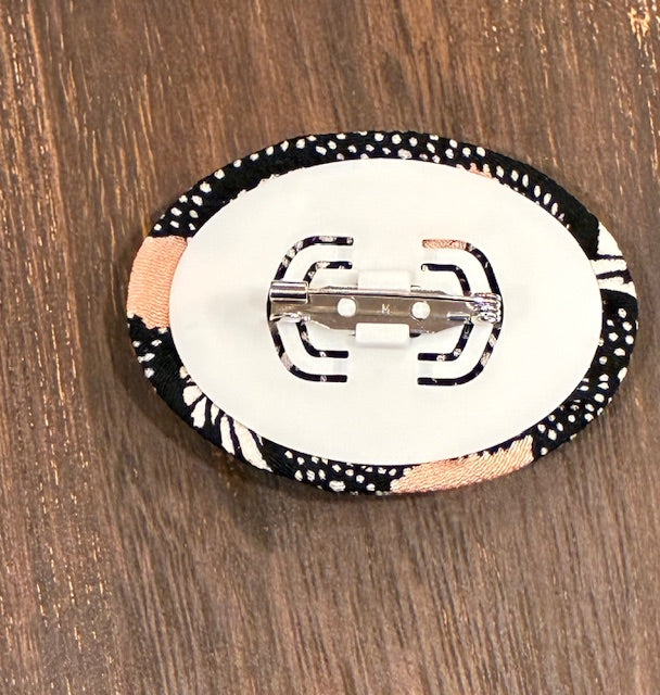 Japanese Kimono Silk Brooch / Japanese Vintage Obi Pin / Floral Statement Brooch / Unique Handmade Gift / Wearable Art【VKB-07】