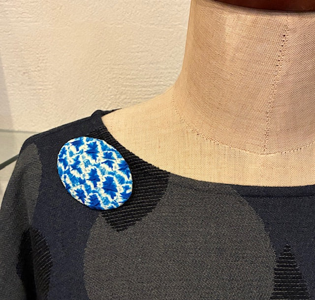 Japanese Kimono Silk Brooch / Japanese Vintage Obi Pin / Floral Statement Brooch / Unique Handmade Gift / Wearable Art【VKB-08】