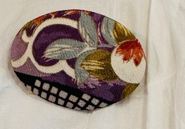 Spilla in seta di Kimono giapponese / Spilla vintage giapponese per Obi / Spilla floreale di tendenza / Regalo unico fatto a mano / Arte da indossare【VKB-16】