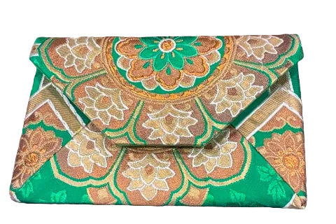 Kimono Sukiya Bag Handmade Japanese Tea Ceremony Clutch from Vintage Obi Fabric