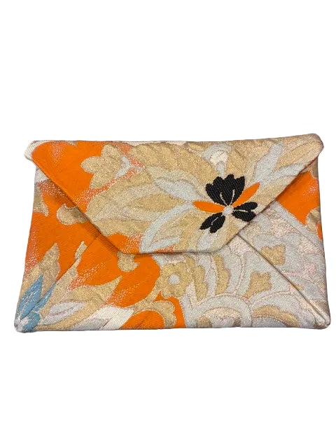 Kimono Sukiya Bag Handmade Japanese Tea Ceremony Clutch from Vintage Obi Fabric