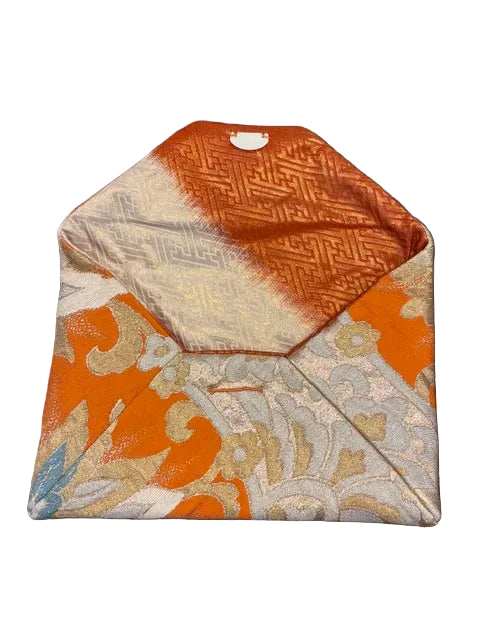 Kimono Sukiya Bag Handmade Japanese Tea Ceremony Clutch from Vintage Obi Fabric