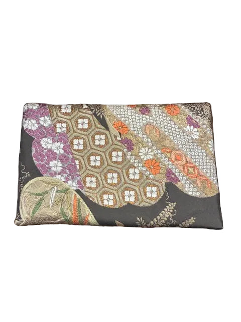 Kimono Sukiya Bag Handmade Japanese Tea Ceremony Clutch from Vintage Obi Fabric