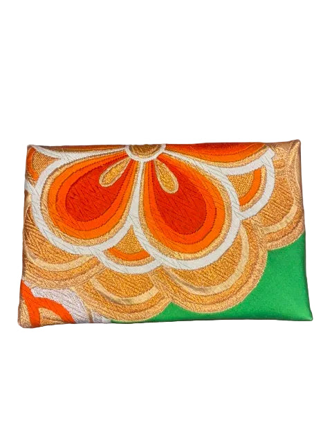 Kimono Sukiya Bag Handmade Japanese Tea Ceremony Clutch from Vintage Obi Fabric