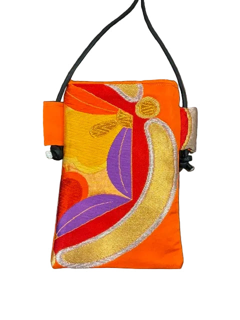 OBI+ Smartphone Shoulder Bag Handmade from Vintage Japanese Obi Fabric