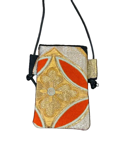 OBI+ Smartphone Shoulder Bag Handmade from Vintage Japanese Obi Fabric
