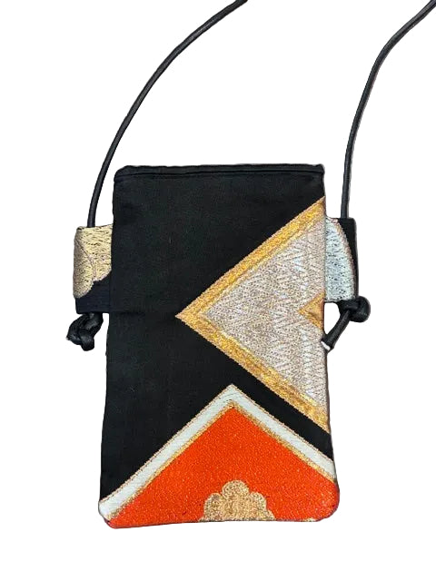 OBI+ Smartphone Shoulder Bag Handmade from Vintage Japanese Obi Fabric