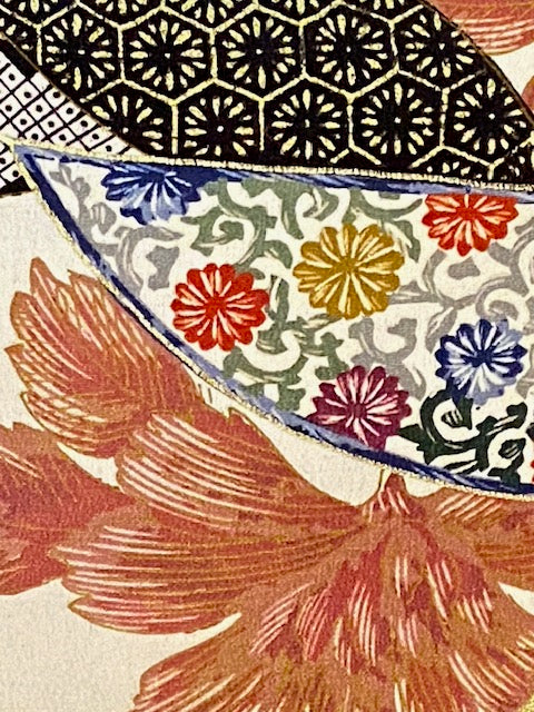 初秋の装い【正絹着物ファブリックパネル1枚】KP-01