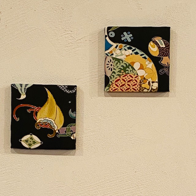 宝尽くし【正絹着物ファブリックパネル2枚セット】KP2-01