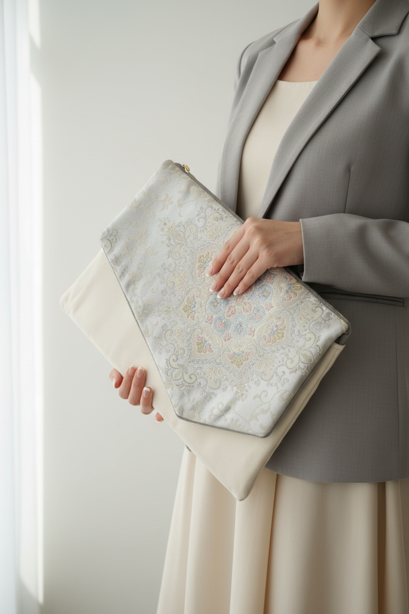 One-of-a-Kind Vintage Japanese Obi Laptop Sleeve & Clutch Bag Recommended for 15-inch laptops【OS-03】