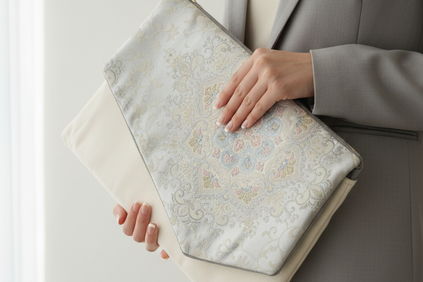 One-of-a-Kind Vintage Japanese Obi Laptop Sleeve & Clutch Bag Recommended for 15-inch laptops【OS-03】