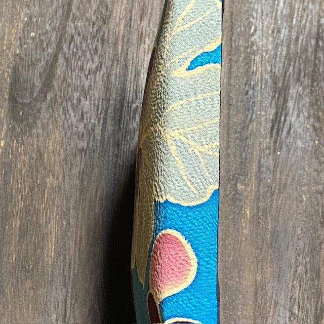 Kimono Wall Art / Japanese Vintage Silk Textile Panel / Framed Fabric Art / Wabi Sabi Decor / Unique Japanese Interior【KP2-06】
