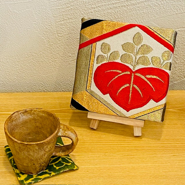 Pannello da parete Kimono / Pannello tessile giapponese vintage in seta / Arte in tessuto incorniciato / Decorazione Wabi Sabi / Interni giapponesi unici【OP-06】