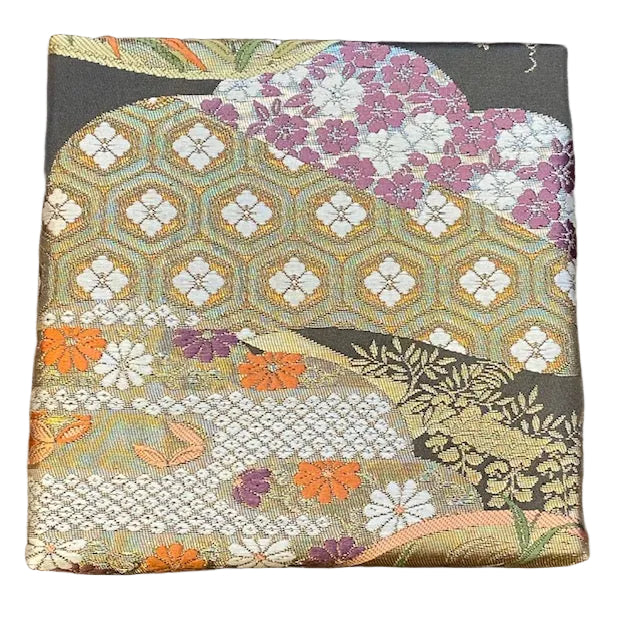 Decorative Obi Wall Panel Handmade from Vintage Japanese Textile Art