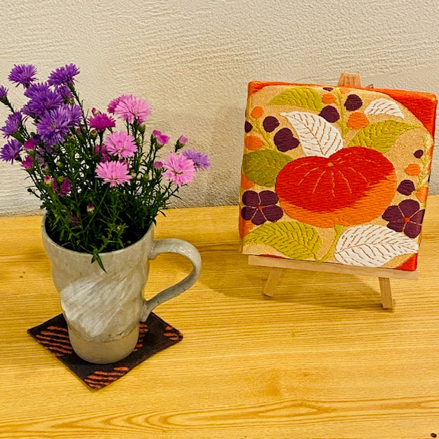 Kimono Wall Art / Pannello Tessile in Seta Vintage Giapponese / Quadro in Tessuto Incorniciato / Decorazione Wabi Sabi / Interni Giapponesi Unici【OP-10】