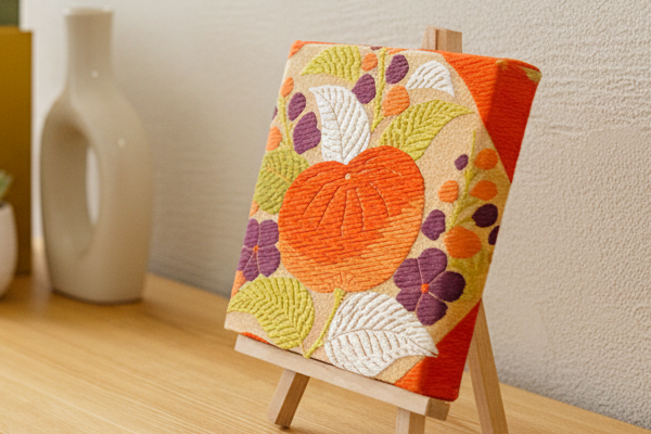 Kimono Wall Art / Japanese Vintage Silk Textile Panel / Framed Fabric Art / Wabi Sabi Decor / Unique Japanese Interior【OP-10】