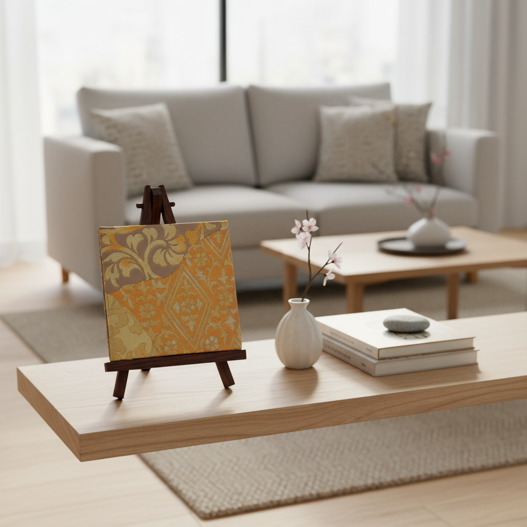 唐花文様【正絹帯ファブリックパネル1枚】OP-11