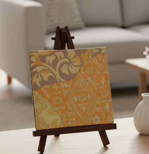 Arte da parete Kimono / Pannello tessile giapponese vintage in seta / Arte su tessuto incorniciata / Arredamento Wabi Sabi / Interni giapponesi unici【OP-11】