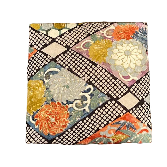Decorative Obi Wall Panel Handmade from Vintage Japanese Textile Art