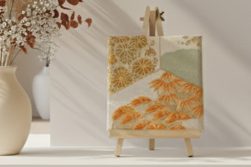 Quadro da parete Kimono / Pannello tessile vintage giapponese in seta / Quadro in tessuto incorniciato / Arredamento Wabi Sabi / Interni giapponesi unici【OP-13】