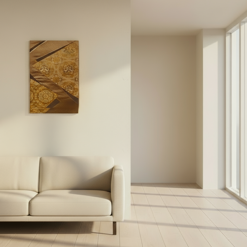 おしどり【正絹帯ファブリックパネル大】OPB-5