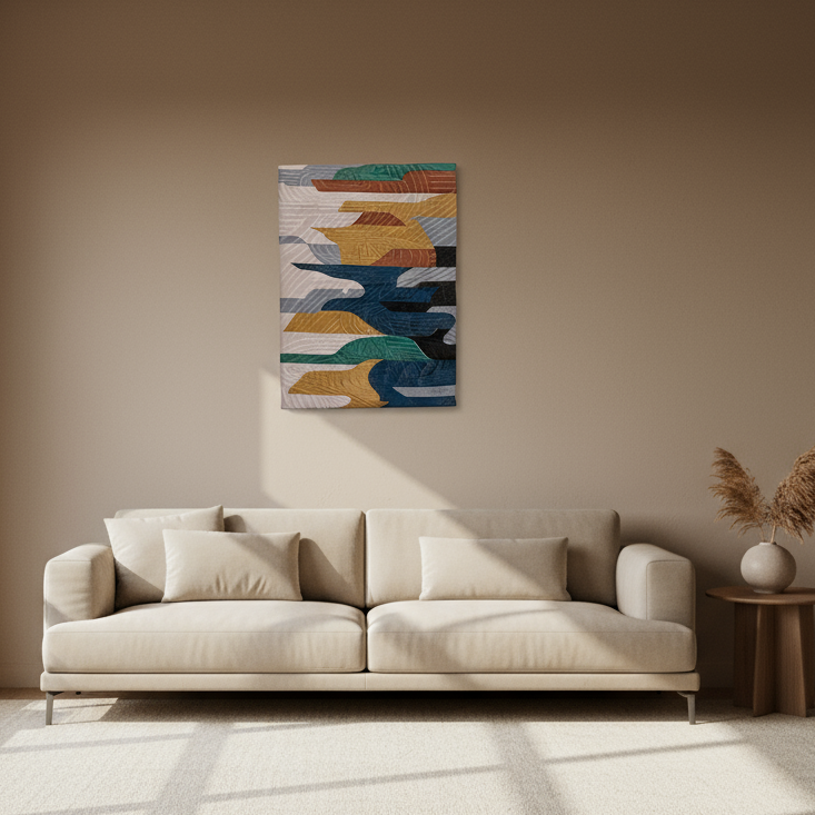 雲【正絹帯ファブリックパネル大】OPB-9