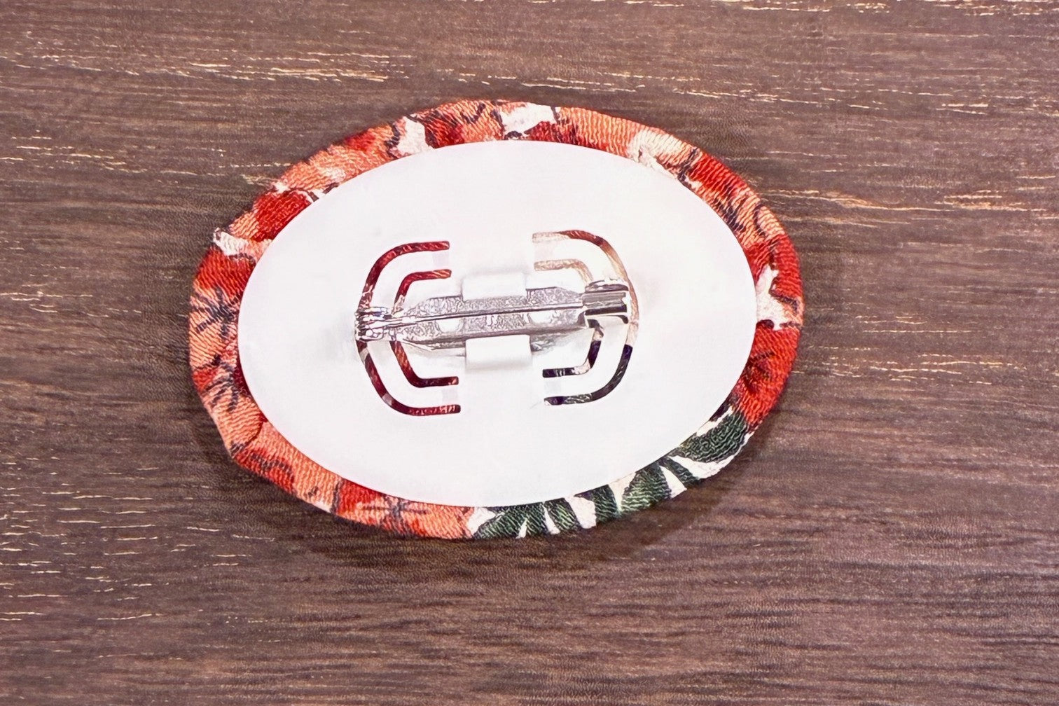 Japanese Kimono Silk Brooch / Japanese Vintage Obi Pin / Floral Statement Brooch / Unique Handmade Gift / Wearable Art【VKB-10】