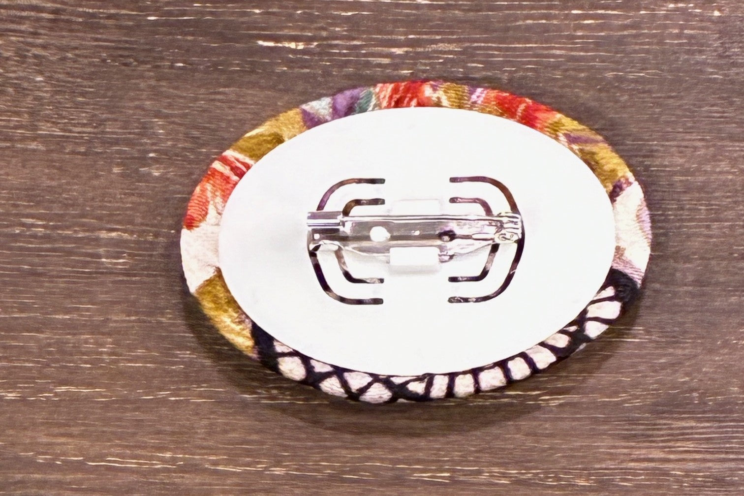 Japanese Kimono Silk Brooch / Japanese Vintage Obi Pin / Floral Statement Brooch / Unique Handmade Gift / Wearable Art【VKB-16】