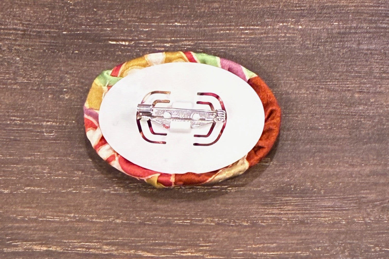 Japanese Kimono Silk Brooch / Japanese Vintage Obi Pin / Floral Statement Brooch / Unique Handmade Gift / Wearable Art【VKB-19】