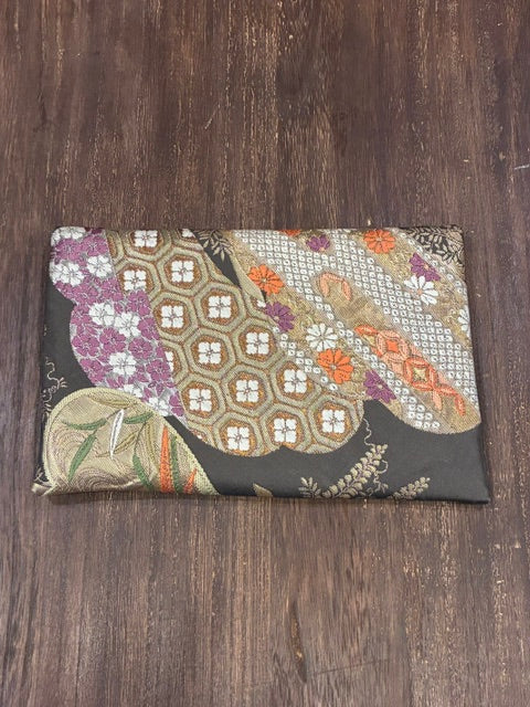 Kimono Sukiya Bag Handmade Japanese Tea Ceremony Clutch from Vintage Obi Fabric