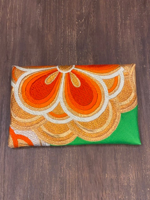 Kimono Sukiya Bag Handmade Japanese Tea Ceremony Clutch from Vintage Obi Fabric