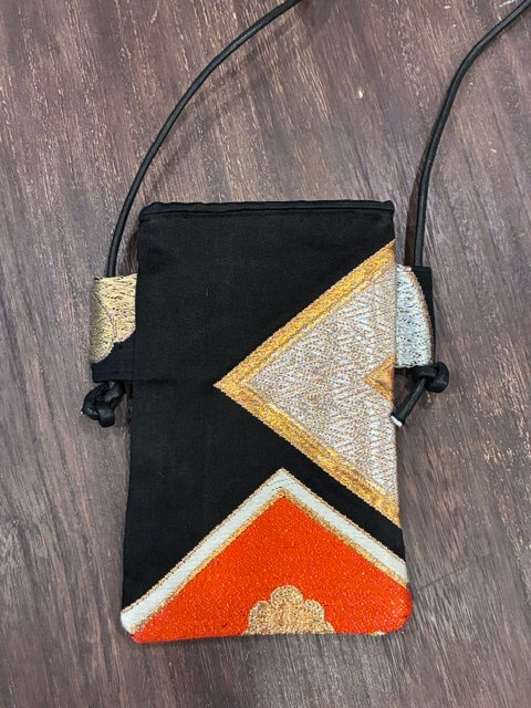 OBI+ Smartphone Shoulder Bag Handmade from Vintage Japanese Obi Fabric