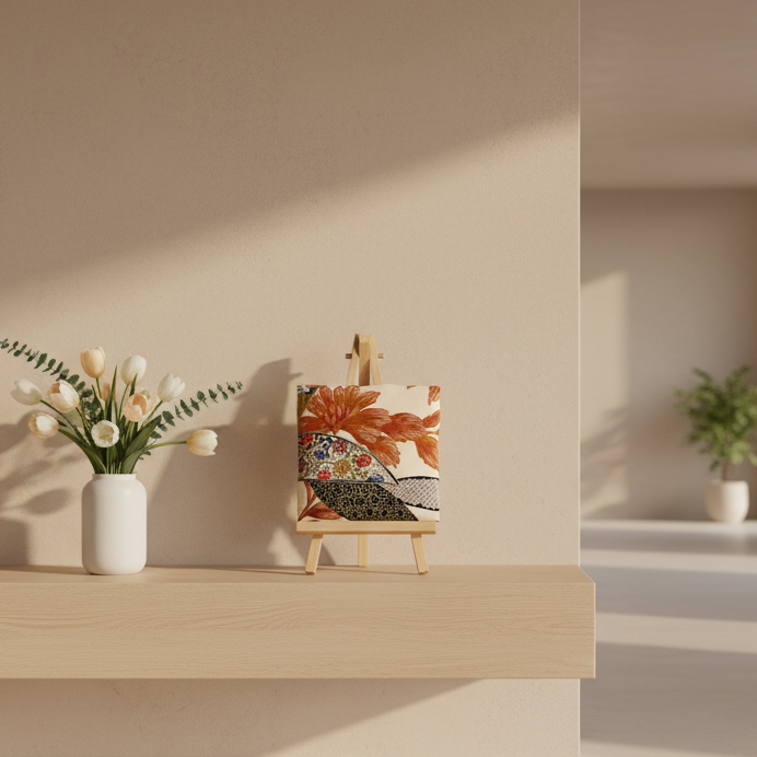 初秋の装い【正絹着物ファブリックパネル1枚】KP-01