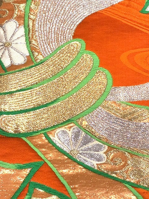 Japanese Kimono Silk Tote Bag, Vintage Obi Handmade Bag, Upcycled Sustainable Gift, One of a Kind Eco Bag【KB-31】