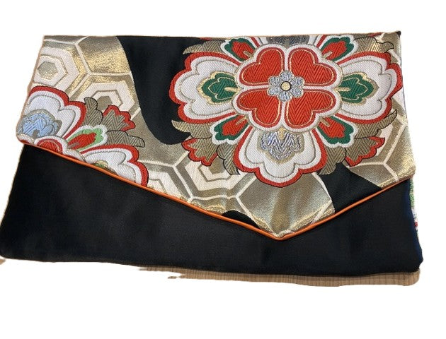 One-of-a-Kind Vintage Japanese Obi Laptop Sleeve & Clutch Bag Recommended for 15-inch laptops【OS-01】