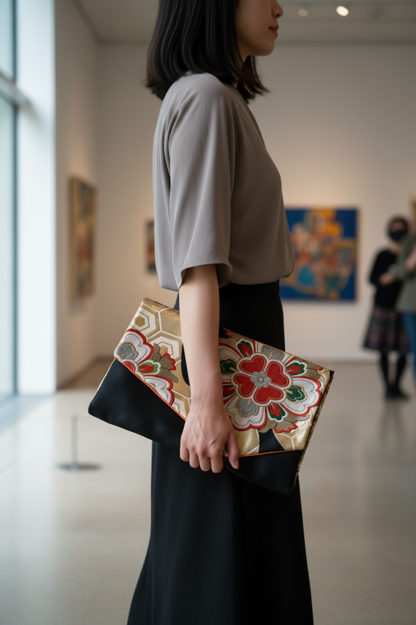 One-of-a-Kind Vintage Japanese Obi Laptop Sleeve & Clutch Bag Recommended for 15-inch laptops【OS-01】