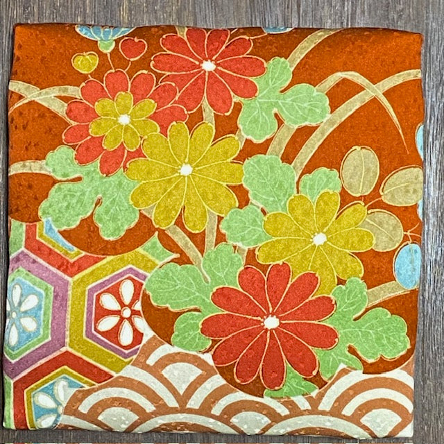 Plum and chrysanthemum [Kimono panel set of 2] KP2-05