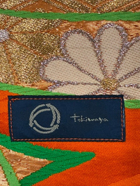 Japanese Kimono Silk Tote Bag, Vintage Obi Handmade Bag, Upcycled Sustainable Gift, One of a Kind Eco Bag【KB-34】