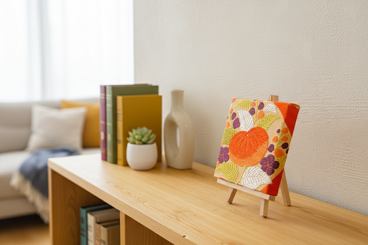 橘【正絹帯ファブリックパネル1枚】OP-10